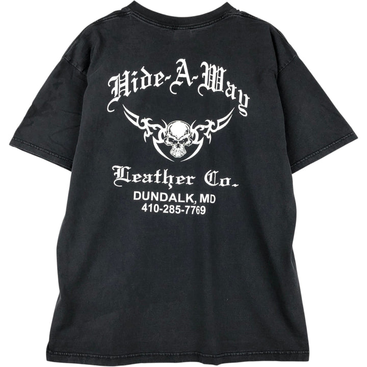Harley-Davidson Skull Pattern Motorcycle Bike T-shirt Men's XL unclear black type Vintage Second Hand