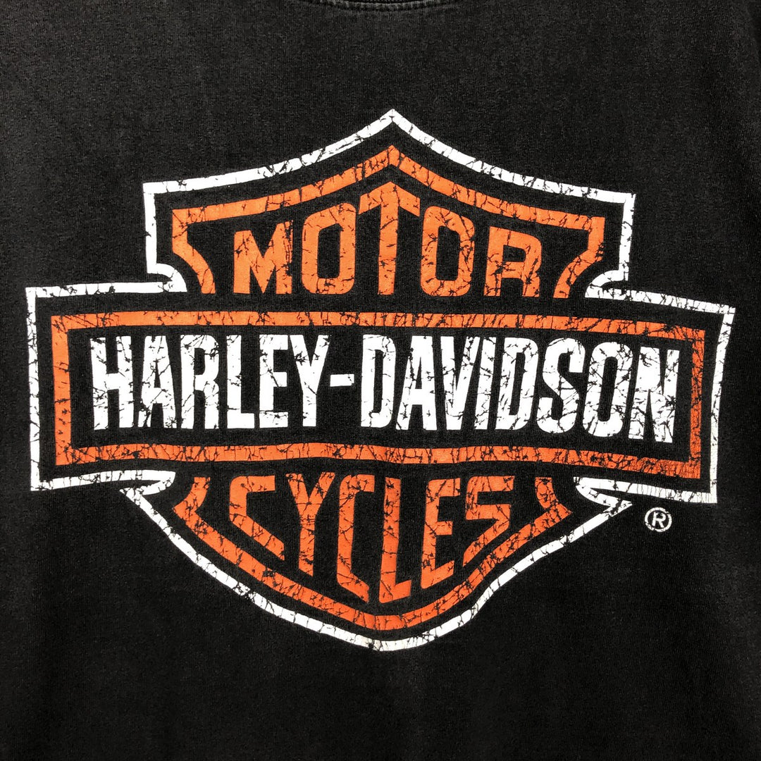 Harley-Davidson Skull Pattern Motorcycle Bike T-shirt Men's XL unclear black type Vintage Second Hand