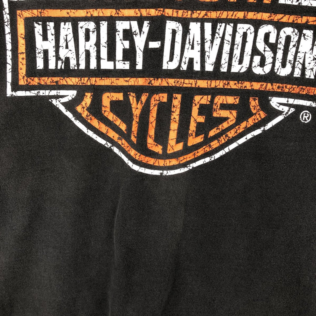 Harley-Davidson Skull Pattern Motorcycle Bike T-shirt Men's XL unclear black type Vintage Second Hand