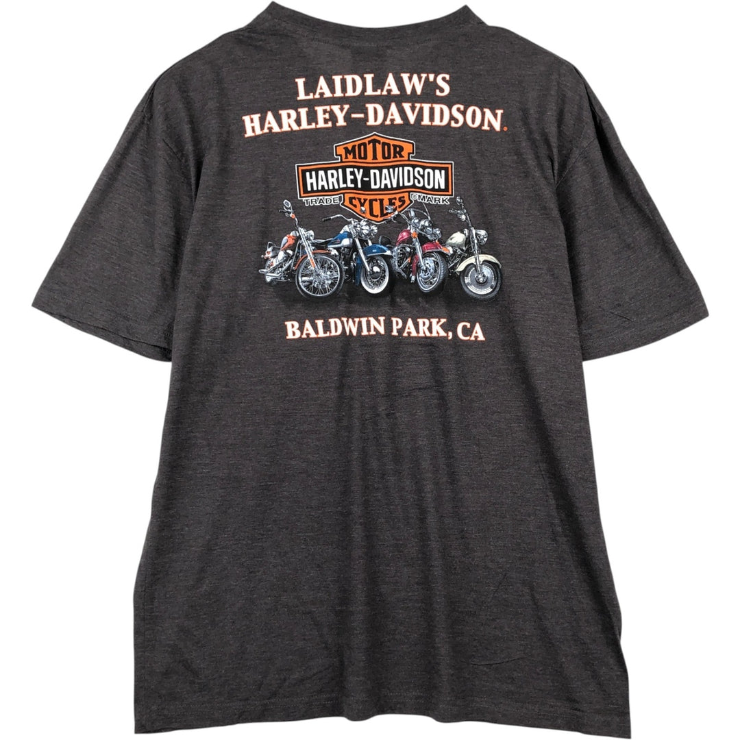Harley-Davidson Skull Pattern Motorcycle Bike T-shirt Men's XL cotton gray type Vintage Second Hand