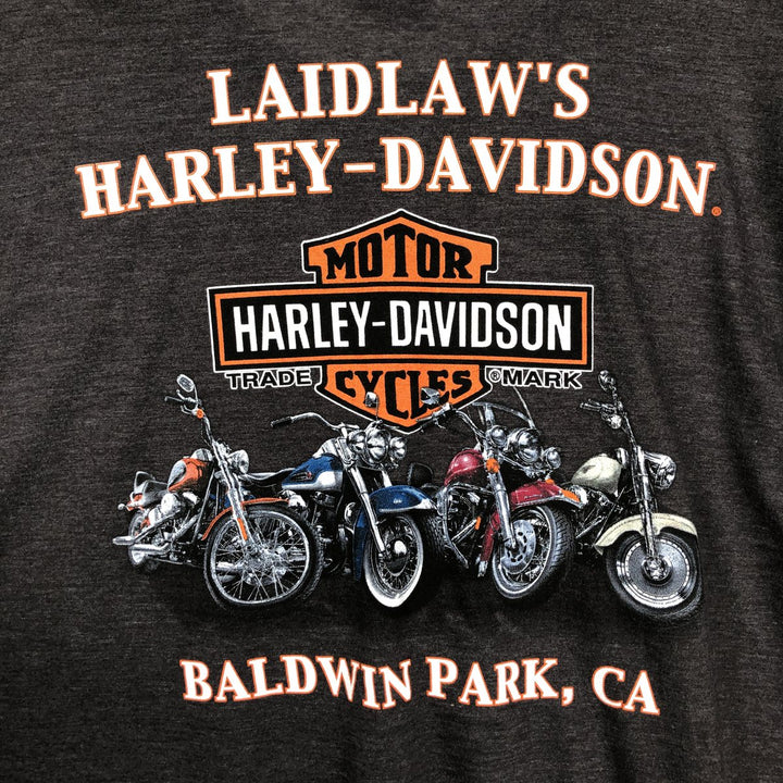 Harley-Davidson Skull Pattern Motorcycle Bike T-shirt Men's XL cotton gray type Vintage Second Hand