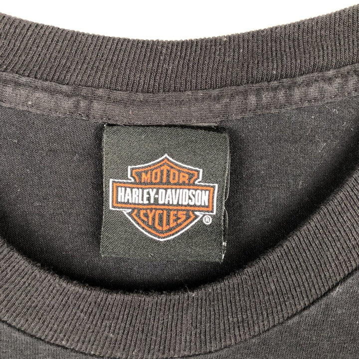 Harley-Davidson Motorcycle Bike T-shirt, Men's Size L cotton black type Vintage Second Hand