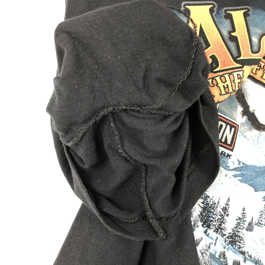 Harley-Davidson Motorcycle Bike T-shirt, Men's Size L cotton black type Vintage Second Hand