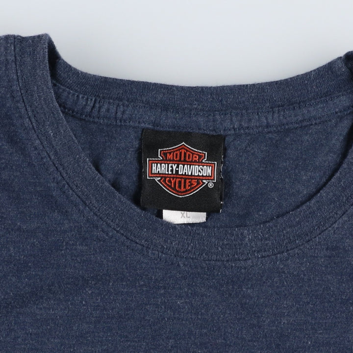 Harley-Davidson Stars and Stripes Motorcycle T-Shirt, Men's Size XL cotton navy blue type Vintage Second Hand