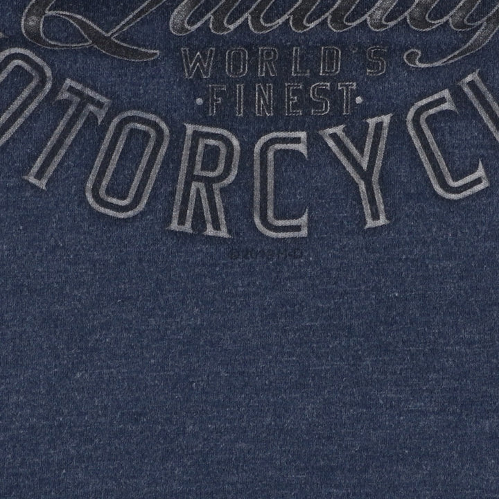 Harley-Davidson Stars and Stripes Motorcycle T-Shirt, Men's Size XL cotton navy blue type Vintage Second Hand