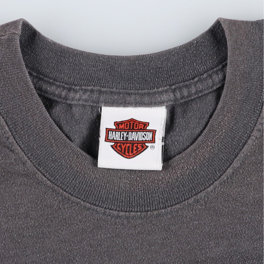 00'S Harley-Davidson Motorcycle Bike T-shirt Made in USA Men's XL cotton gray type Vintage Second Hand