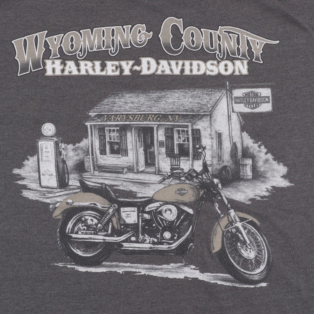 00'S Harley-Davidson Motorcycle Bike T-shirt Made in USA Men's XL cotton gray type Vintage Second Hand