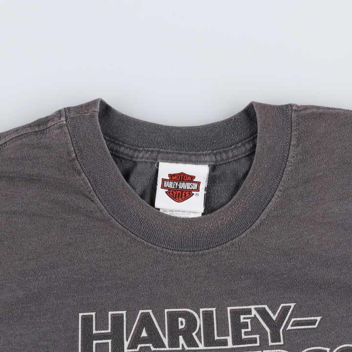 00'S Harley-Davidson Motorcycle Bike T-shirt Made in USA Men's XL cotton gray type Vintage Second Hand