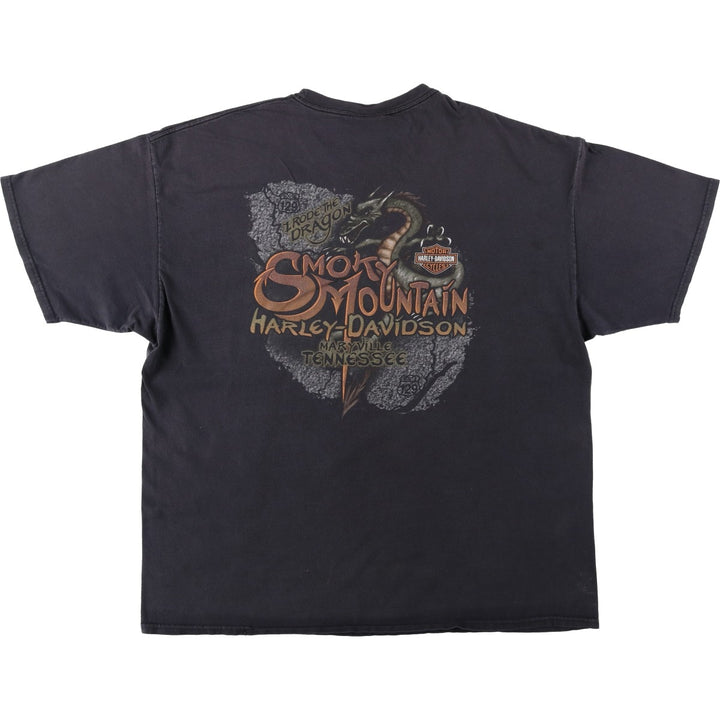 2000'S Harley-Davidson Motorcycle T-Shirt, Size 2X-LARGE (Men's XXL equivalent) cotton black type Vintage Second Hand