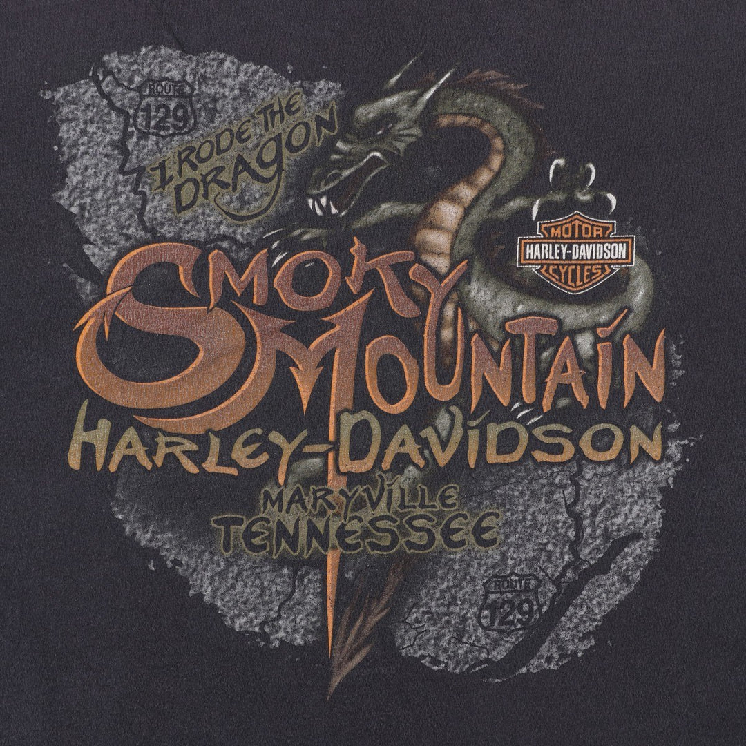 2000'S Harley-Davidson Motorcycle T-Shirt, Size 2X-LARGE (Men's XXL equivalent) cotton black type Vintage Second Hand