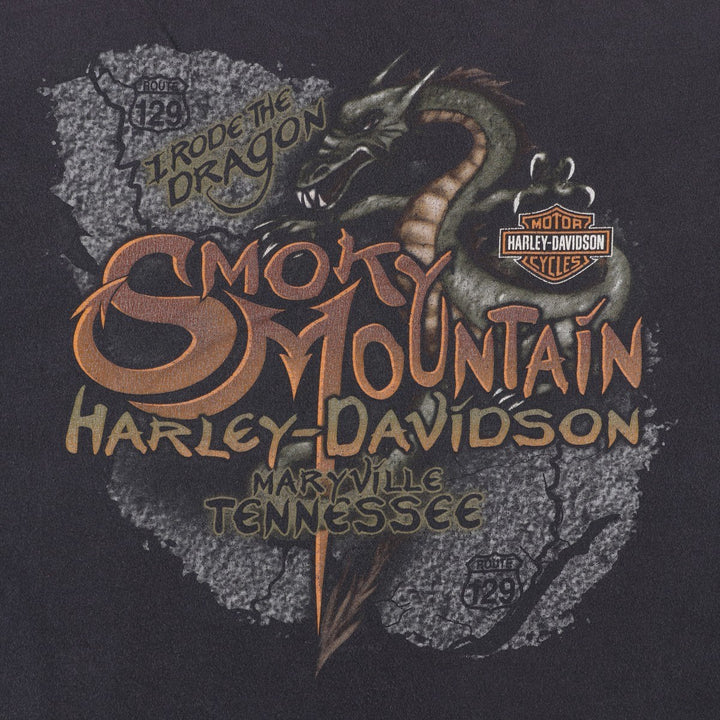 2000'S Harley-Davidson Motorcycle T-Shirt, Size 2X-LARGE (Men's XXL equivalent) cotton black type Vintage Second Hand