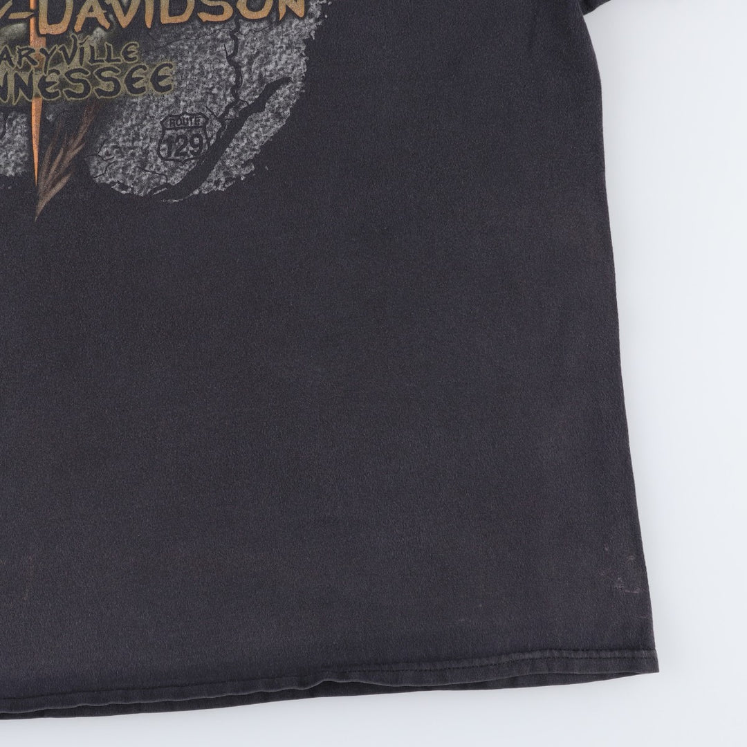 2000'S Harley-Davidson Motorcycle T-Shirt, Size 2X-LARGE (Men's XXL equivalent) cotton black type Vintage Second Hand