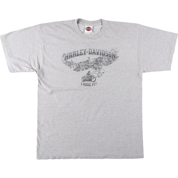 Harley-Davidson Motorcycle Bike T-shirt, Men's XL size unclear gray type Vintage Second Hand