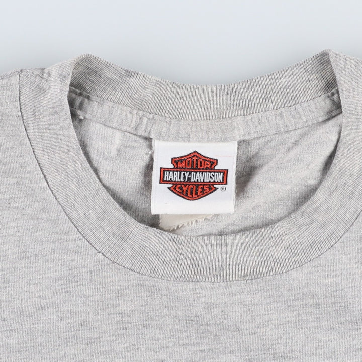 Harley-Davidson Motorcycle Bike T-shirt, Men's XL size unclear gray type Vintage Second Hand