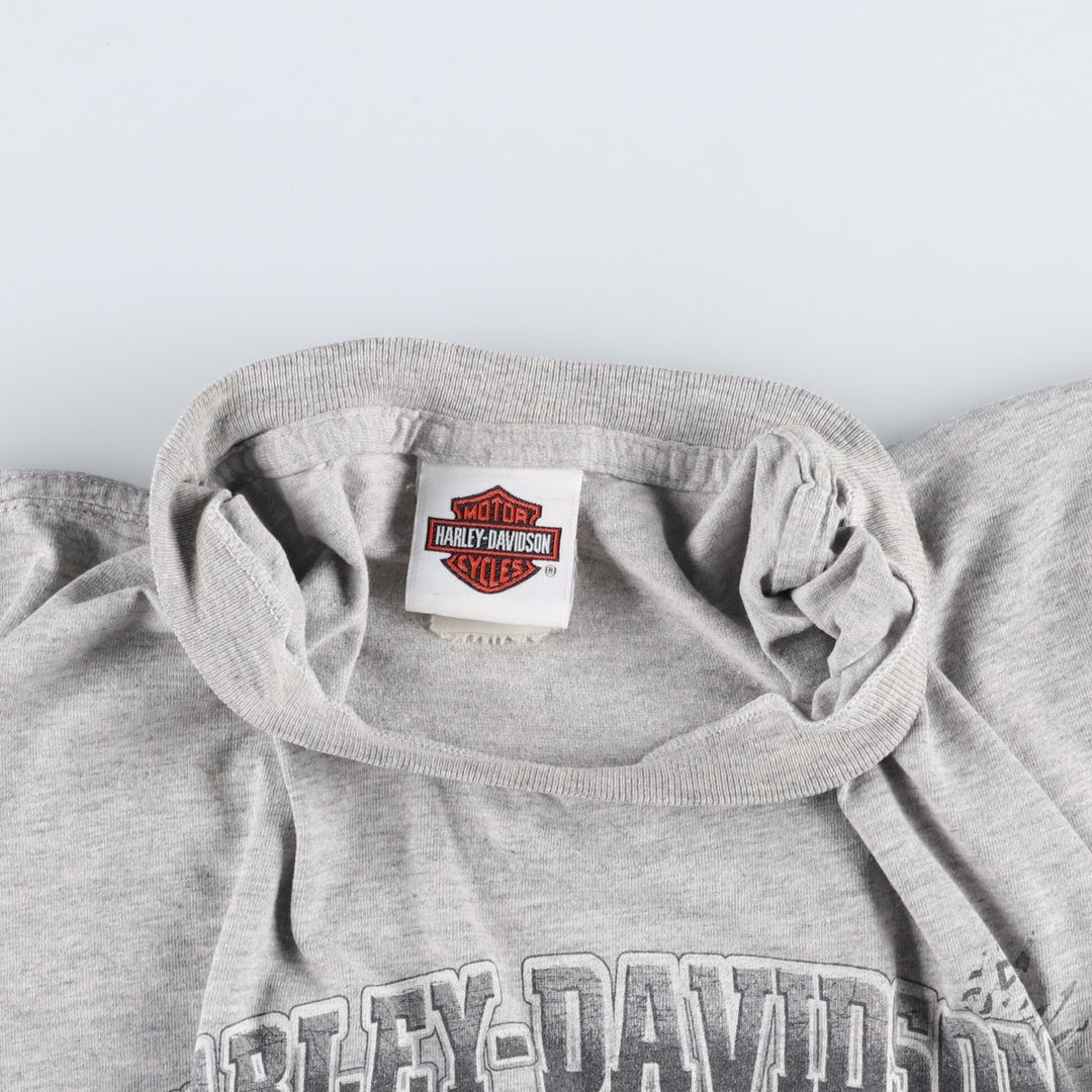 Harley-Davidson Motorcycle Bike T-shirt, Men's XL size unclear gray type Vintage Second Hand