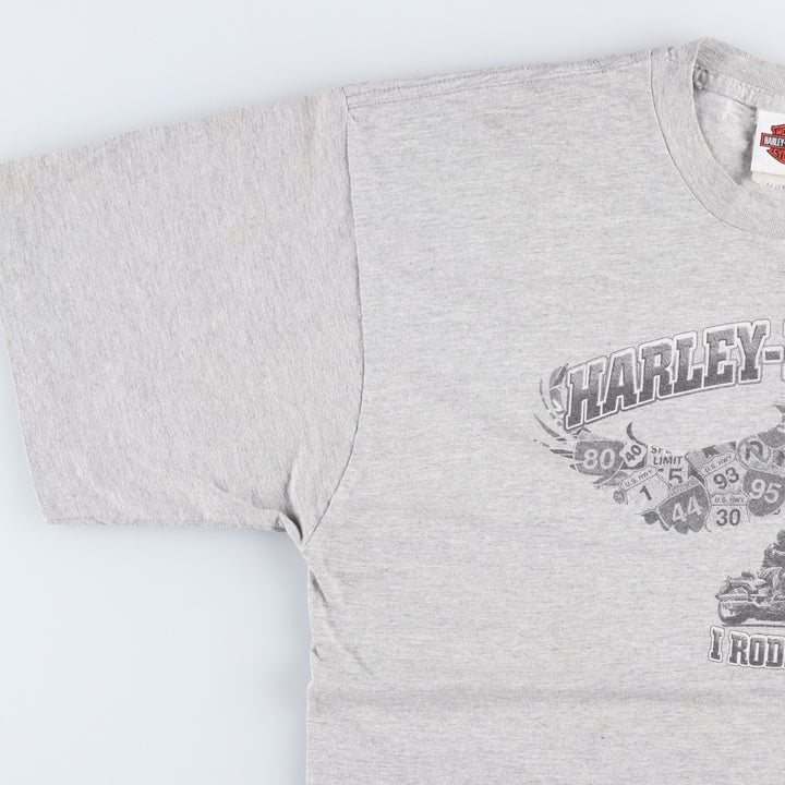 Harley-Davidson Motorcycle Bike T-shirt, Men's XL size unclear gray type Vintage Second Hand