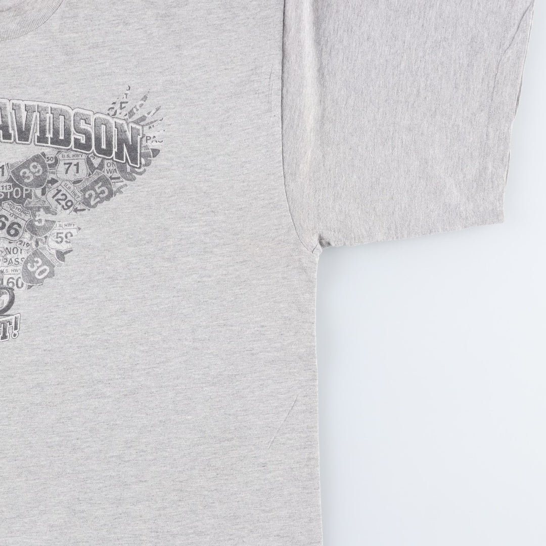 Harley-Davidson Motorcycle Bike T-shirt, Men's XL size unclear gray type Vintage Second Hand