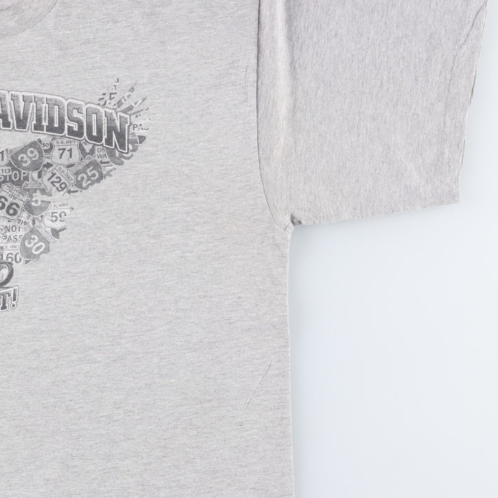 Harley-Davidson Motorcycle Bike T-shirt, Men's XL size unclear gray type Vintage Second Hand