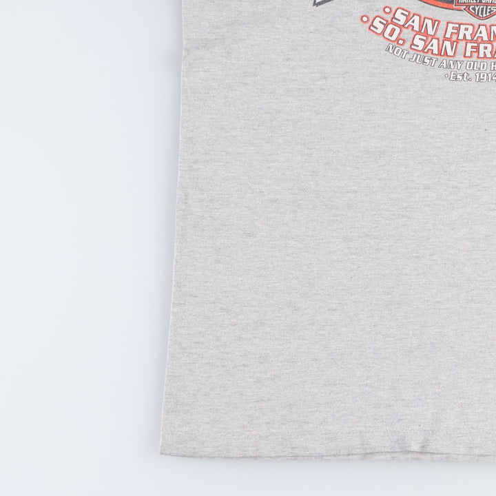 Harley-Davidson Motorcycle Bike T-shirt, Men's XL size unclear gray type Vintage Second Hand