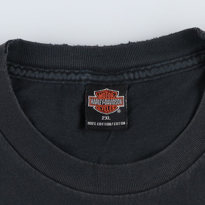 Harley-Davidson Motorcycle Bike T-shirt Made in USA Men's XXL cotton black type Vintage Second Hand