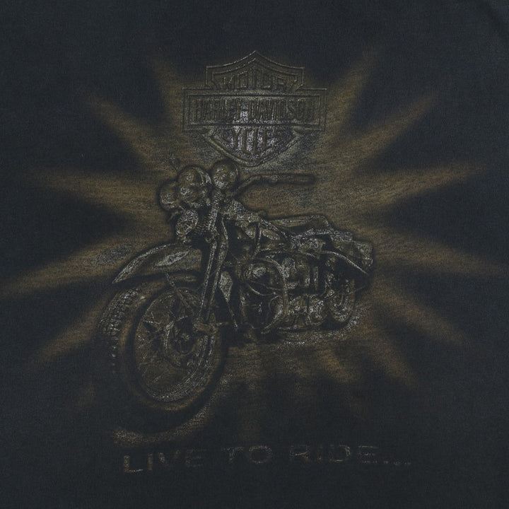 Harley-Davidson Motorcycle Bike T-shirt Made in USA Men's XXL cotton black type Vintage Second Hand