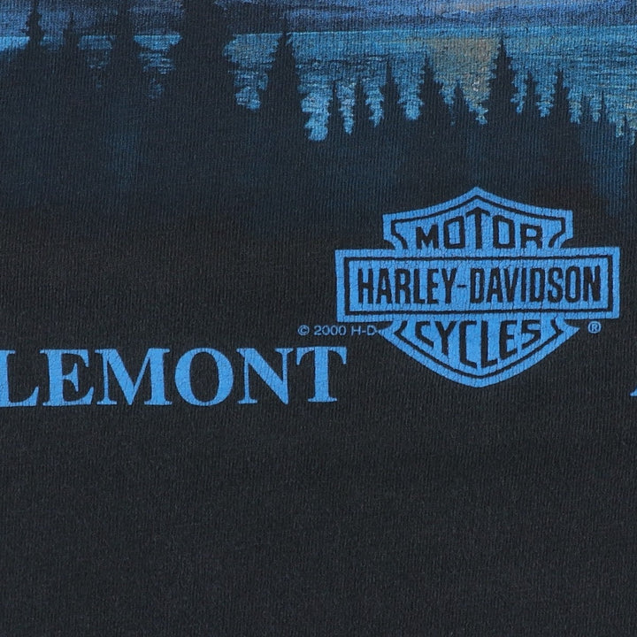 Harley-Davidson Motorcycle Bike T-shirt Made in USA Men's XXL cotton black type Vintage Second Hand