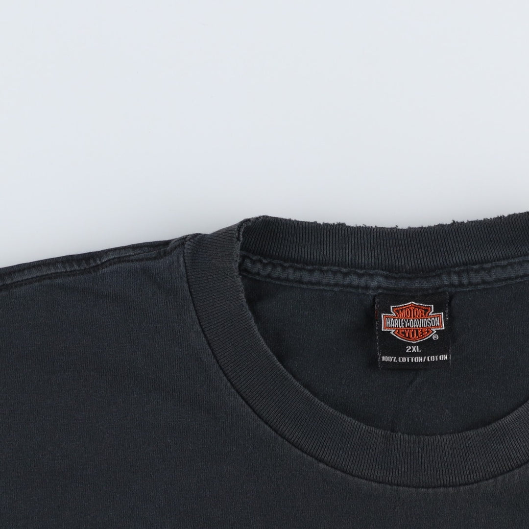 Harley-Davidson Motorcycle Bike T-shirt Made in USA Men's XXL cotton black type Vintage Second Hand