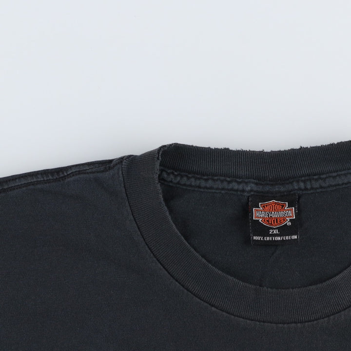 Harley-Davidson Motorcycle Bike T-shirt Made in USA Men's XXL cotton black type Vintage Second Hand