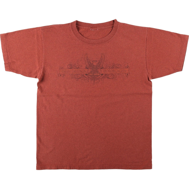 2000'S Harley-Davidson Eagle Pattern Motorcycle T-Shirt, Men's Size XL (approx.) unclear red type reddish brown Vintage Second Hand