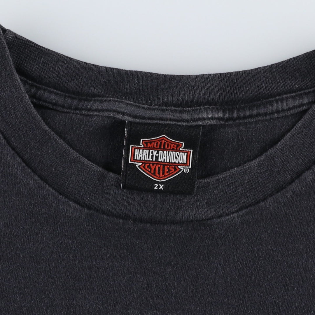 Harley-Davidson Motorcycle Bike T-shirt Made in USA Men's XXL cotton black type Vintage Second Hand