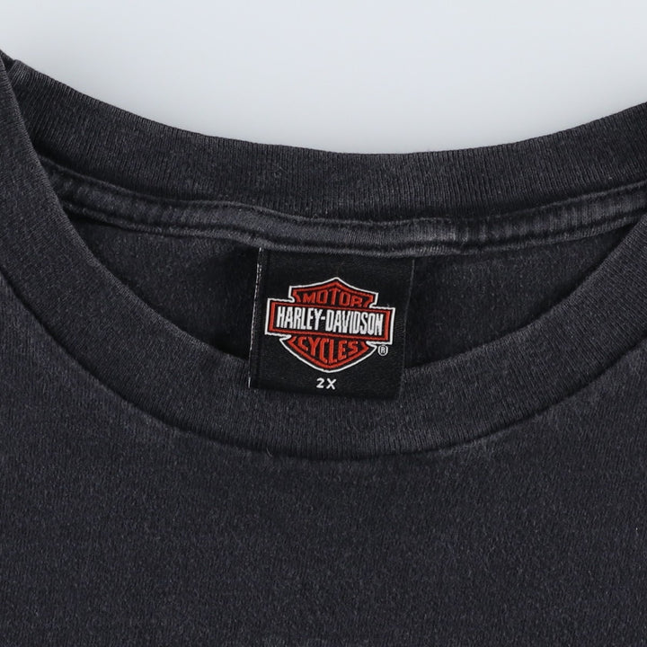 Harley-Davidson Motorcycle Bike T-shirt Made in USA Men's XXL cotton black type Vintage Second Hand