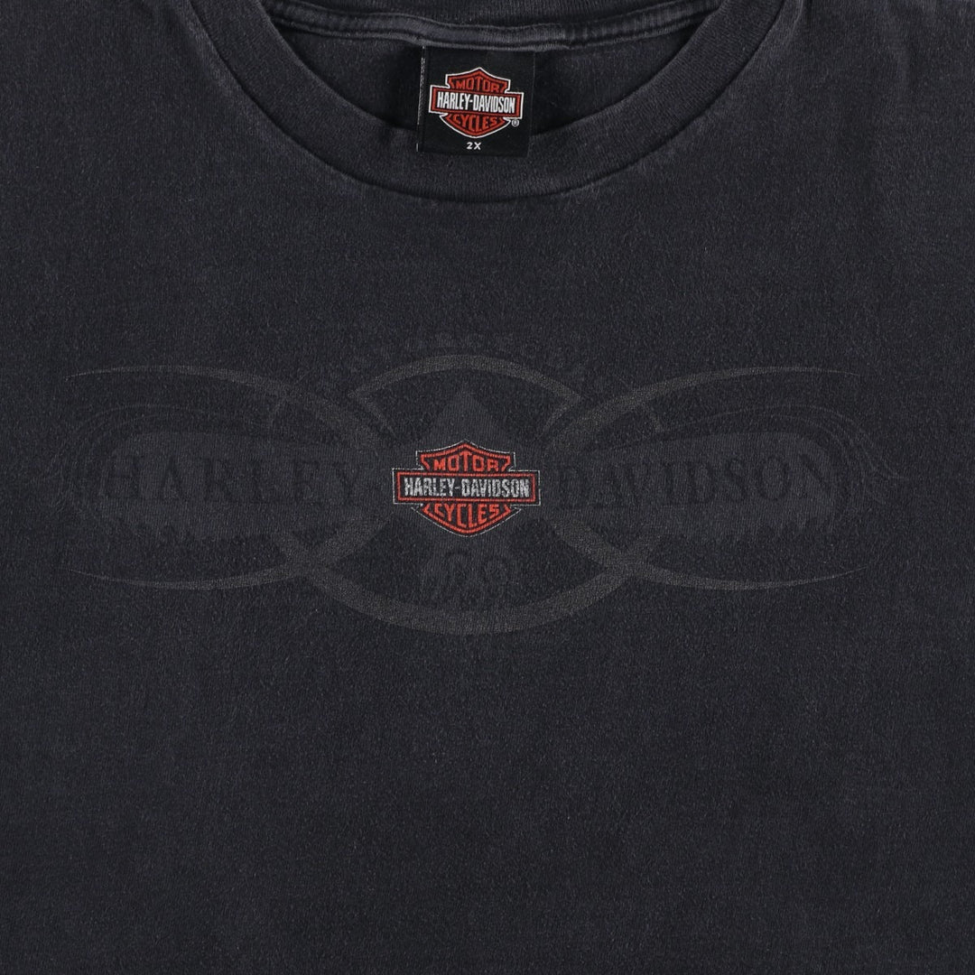 Harley-Davidson Motorcycle Bike T-shirt Made in USA Men's XXL cotton black type Vintage Second Hand