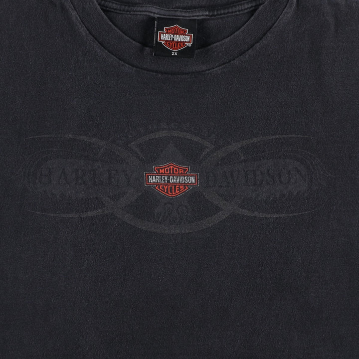 Harley-Davidson Motorcycle Bike T-shirt Made in USA Men's XXL cotton black type Vintage Second Hand