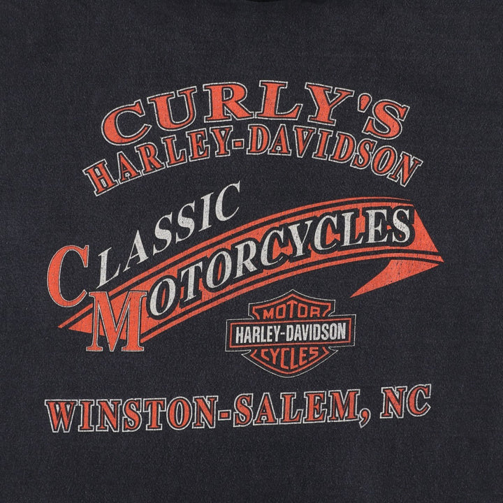 Harley-Davidson Motorcycle Bike T-shirt Made in USA Men's XXL cotton black type Vintage Second Hand