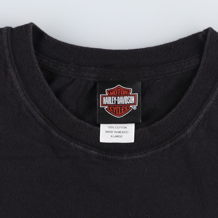 Harley-Davidson Eagle Pattern Motorcycle T-Shirt, Men's XL cotton black type Vintage Second Hand