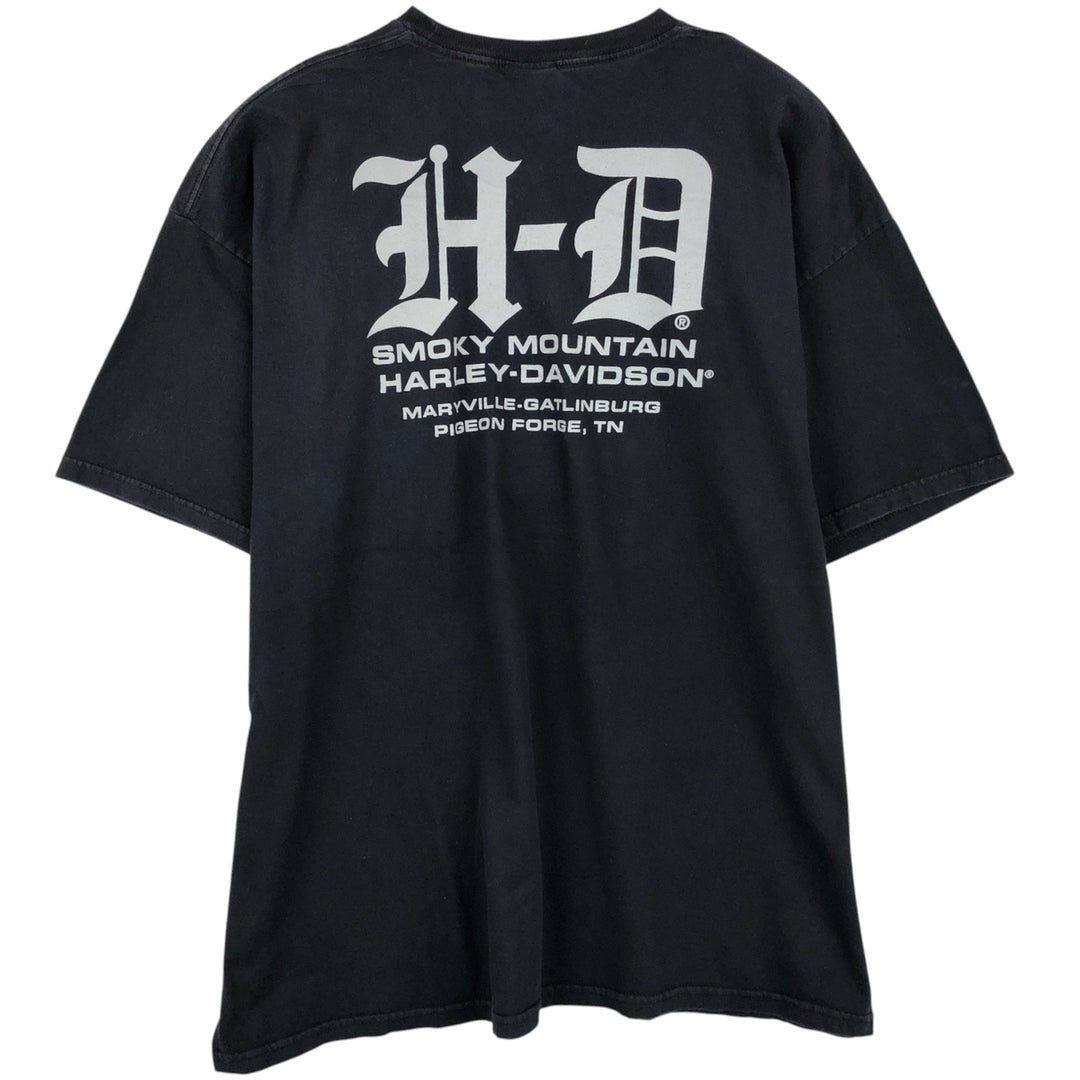Harley-Davidson Eagle Pattern Motorcycle Bike T-shirt Men's XXL cotton black type Vintage Second Hand