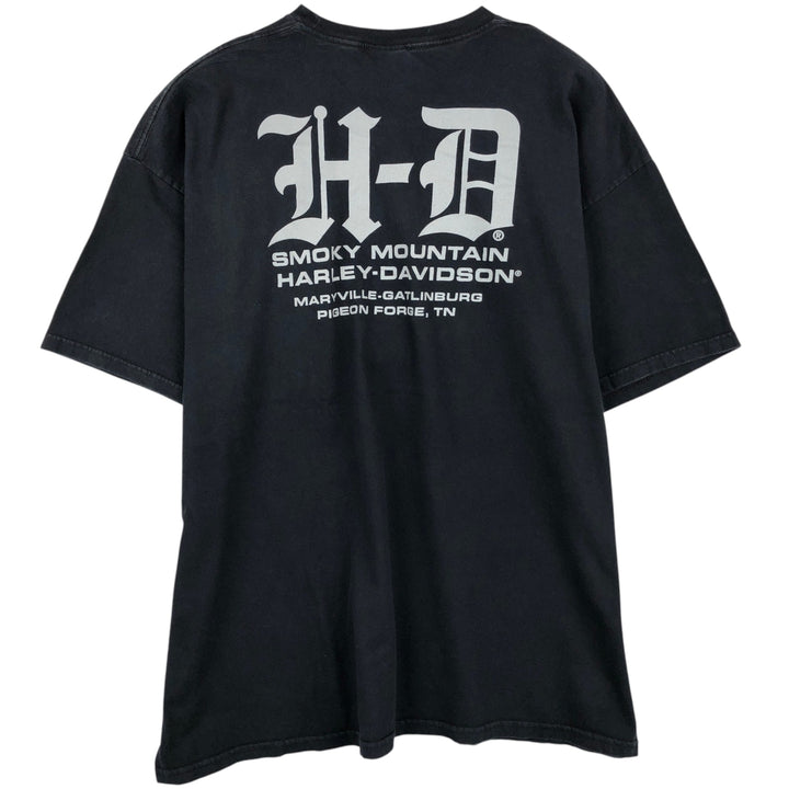 Harley-Davidson Eagle Pattern Motorcycle Bike T-shirt Men's XXL cotton black type Vintage Second Hand