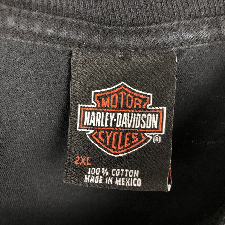 Harley-Davidson Eagle Pattern Motorcycle Bike T-shirt Men's XXL cotton black type Vintage Second Hand