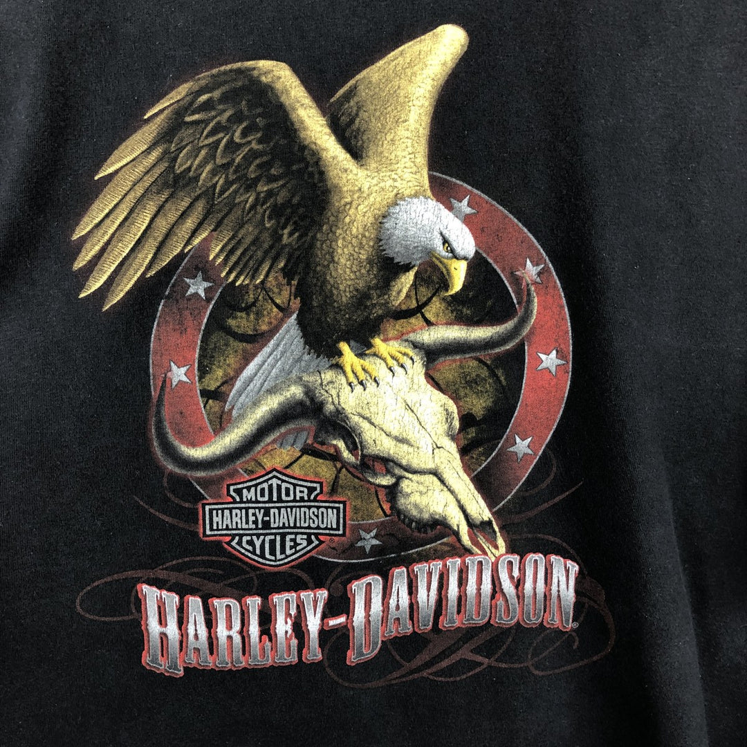 Harley-Davidson Eagle Pattern Motorcycle Bike T-shirt Men's XXL cotton black type Vintage Second Hand
