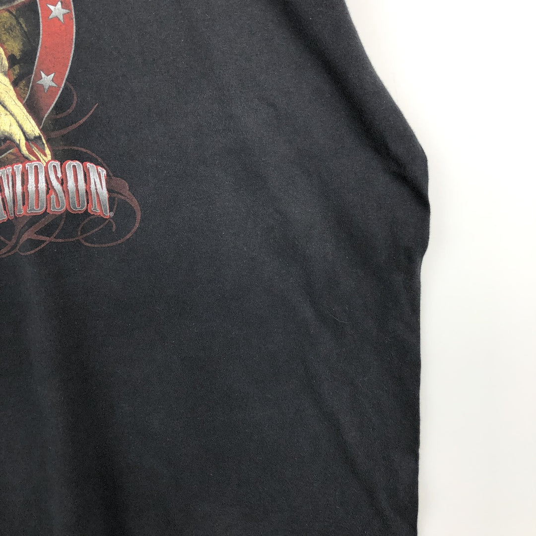 Harley-Davidson Eagle Pattern Motorcycle Bike T-shirt Men's XXL cotton black type Vintage Second Hand