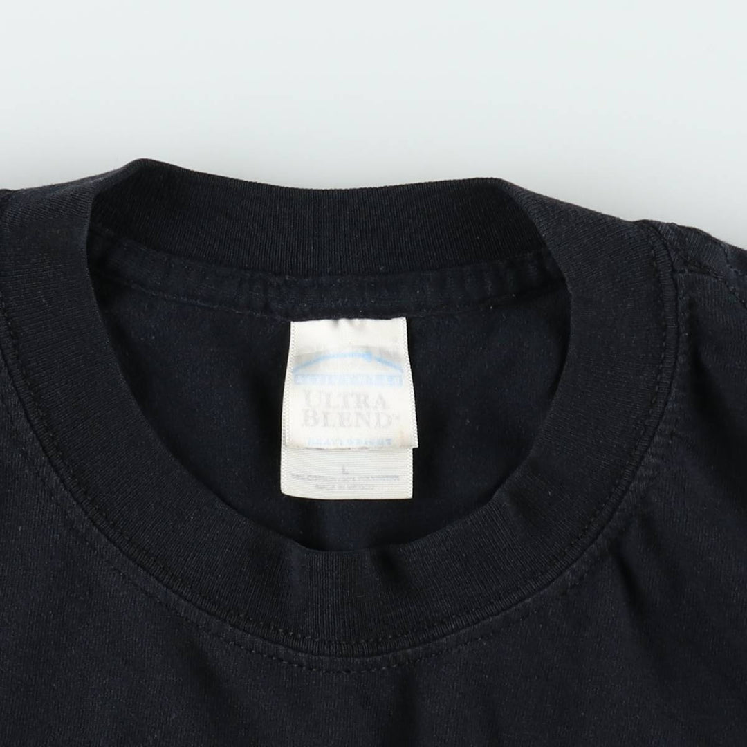 Gildan Activewear Motorcycle T-shirt, Men's Size L (approx.) cotton black type Vintage Second Hand