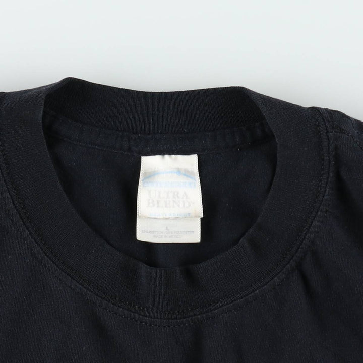 Gildan Activewear Motorcycle T-shirt, Men's Size L (approx.) cotton black type Vintage Second Hand
