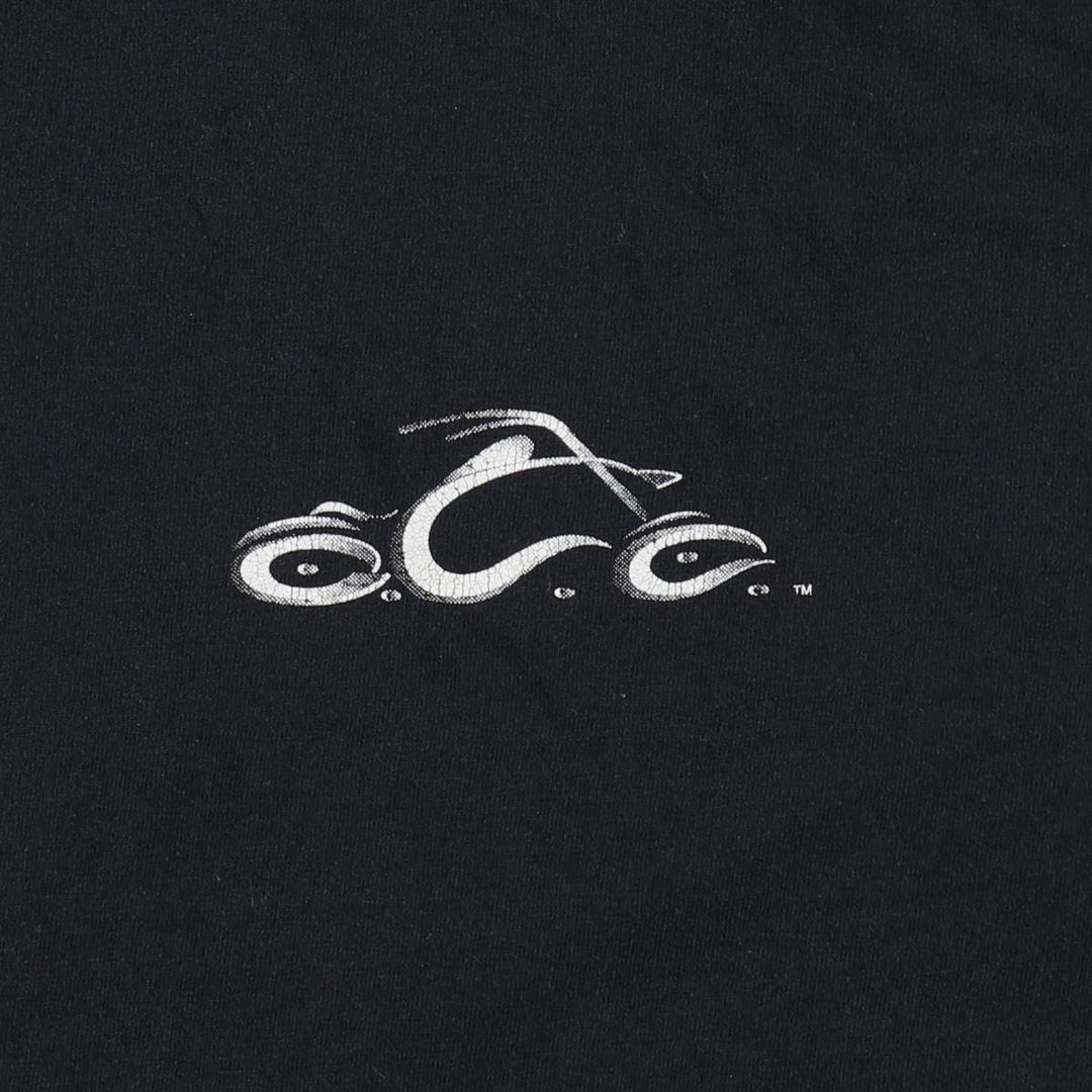 Gildan Activewear Motorcycle T-shirt, Men's Size L (approx.) cotton black type Vintage Second Hand