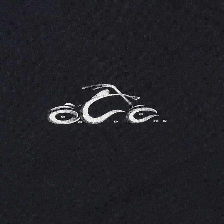 Gildan Activewear Motorcycle T-shirt, Men's Size L (approx.) cotton black type Vintage Second Hand