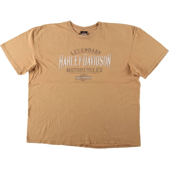 Harley-Davidson Motorcycle Bike T-shirt, Men's XXL cotton brown type Vintage Second Hand