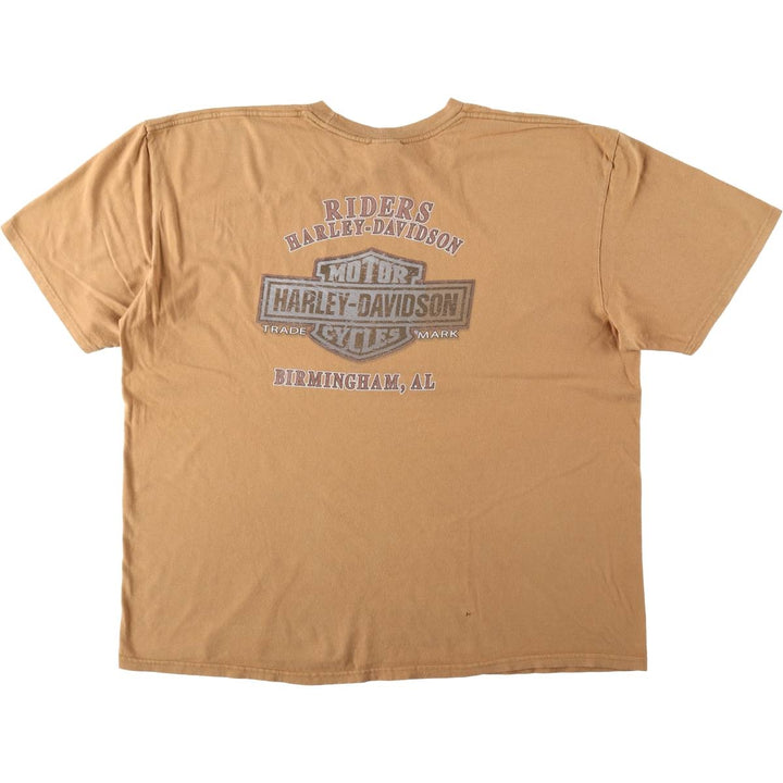 Harley-Davidson Motorcycle Bike T-shirt, Men's XXL cotton brown type Vintage Second Hand
