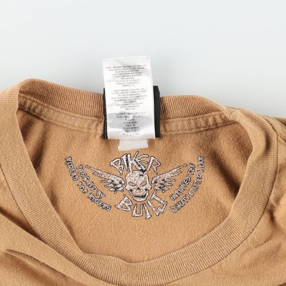 Harley-Davidson Motorcycle Bike T-shirt, Men's XXL cotton brown type Vintage Second Hand
