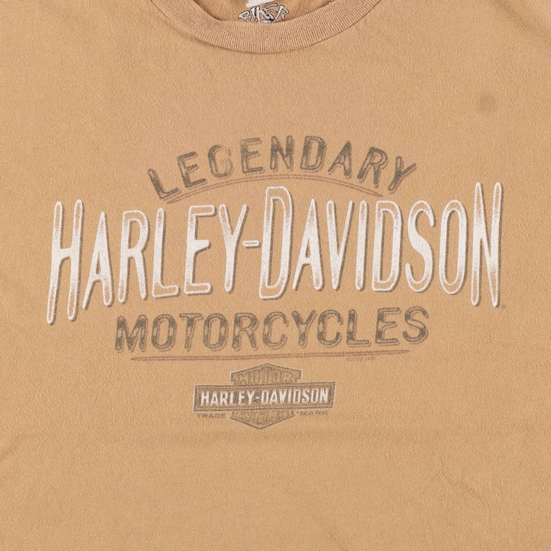 Harley-Davidson Motorcycle Bike T-shirt, Men's XXL cotton brown type Vintage Second Hand