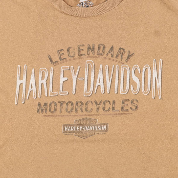 Harley-Davidson Motorcycle Bike T-shirt, Men's XXL cotton brown type Vintage Second Hand