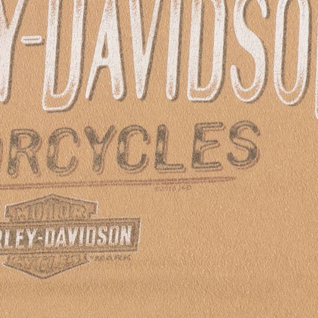 Harley-Davidson Motorcycle Bike T-shirt, Men's XXL cotton brown type Vintage Second Hand